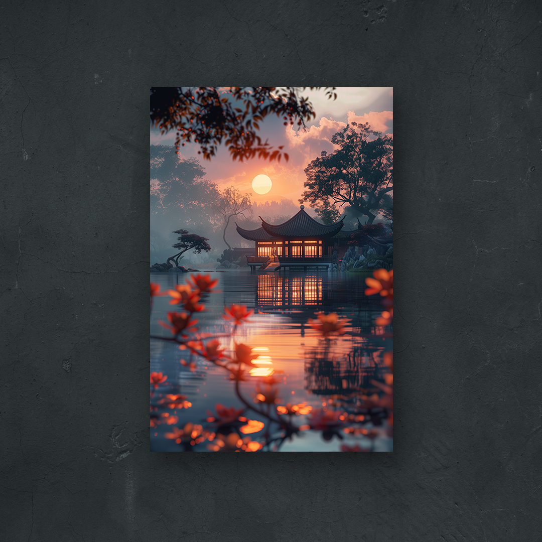 NOTRE COLLECTION - ORIENTALE - le Temple du Lac