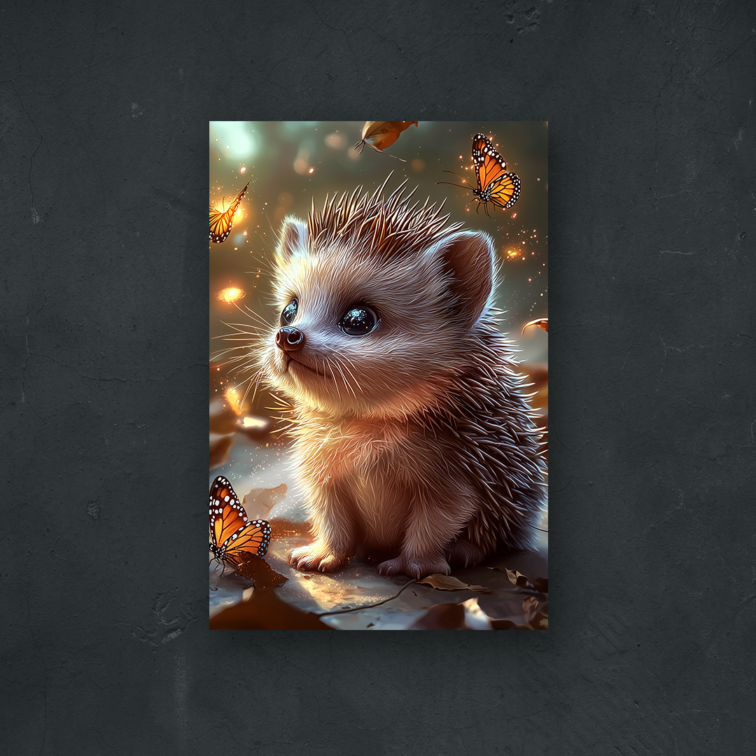 OUR COLLECTION - ANIME STYLE - Cute Hedgehog with Butterflies