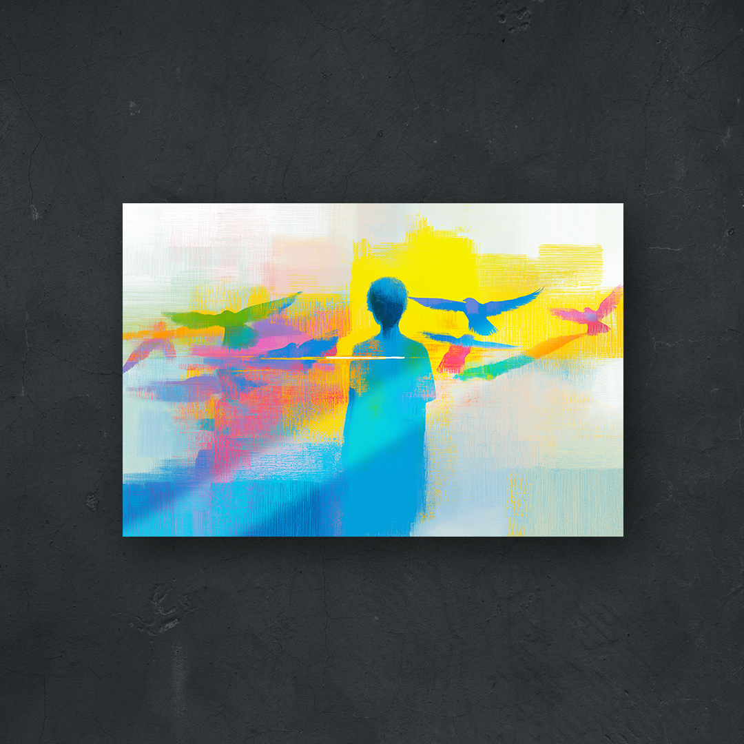 OUR COLLECTION - ABSTRACT - Colored Crows