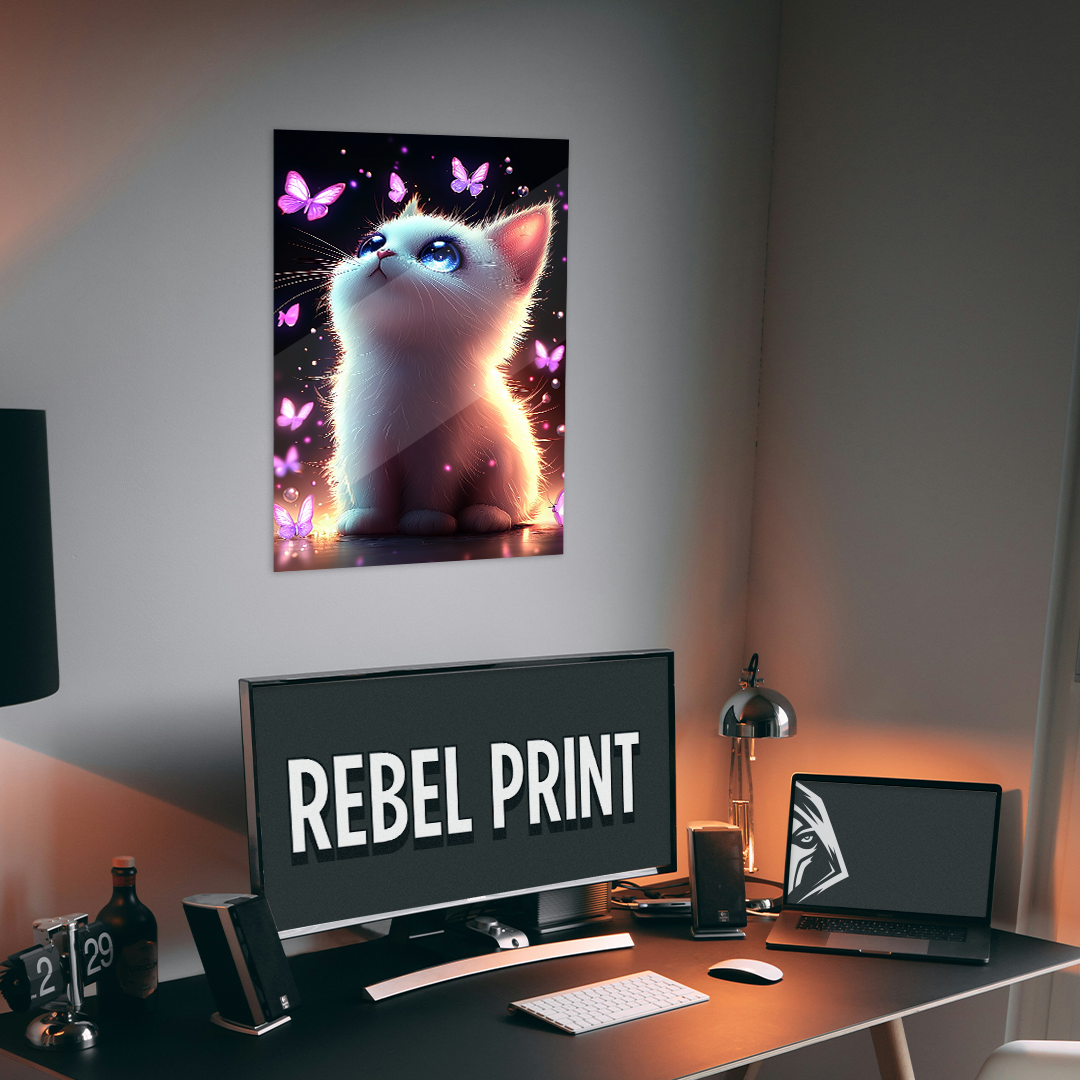 OUR COLLECTION - ANIME STYLE - An other cute Cat with Butterflies