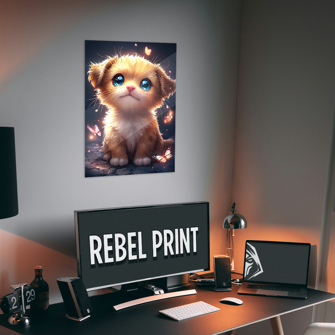 OUR COLLECTION - ANIME STYLE - Cute Dog with Butterflies