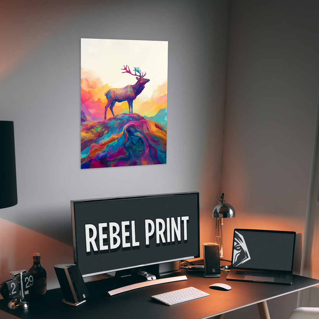 OUR COLLECTION - ABSTRACT - Elk on a Hill Abstract Edition