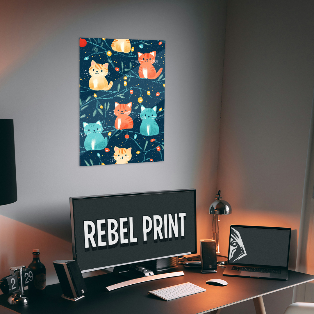 OUR COLLECTION - ABSTRACT - Christmassy Cat Pattern