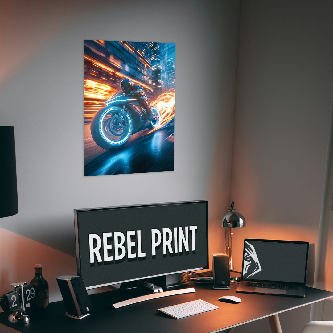 OUR COLLECTION - SCI-FI - Fiery Cyber Moto