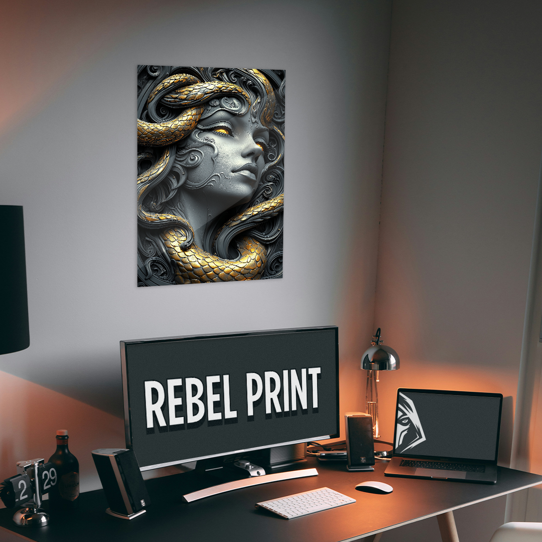 OUR COLLECTION - FANTASY - Dark Golden Medusa
