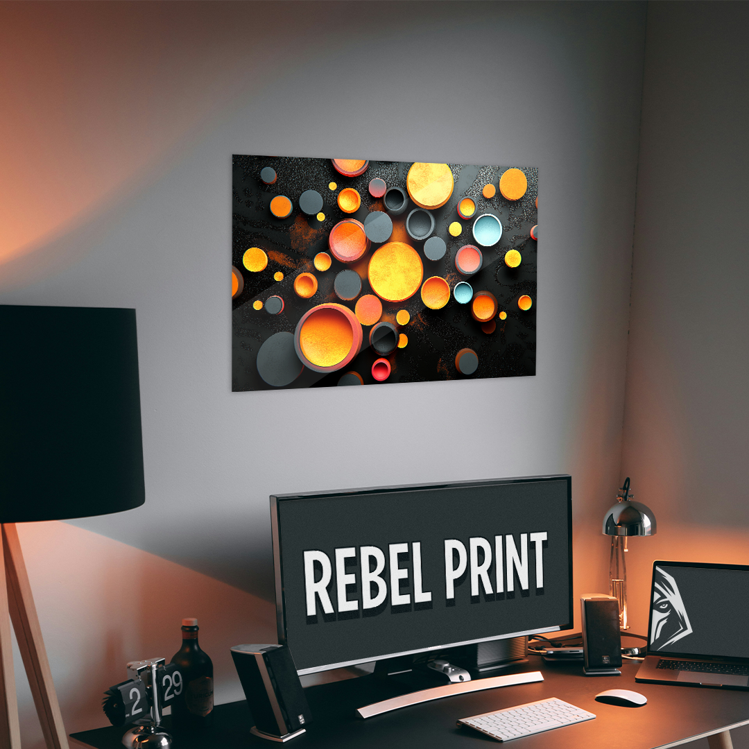 OUR COLLECTION - ABSTRACT - Orange Galaxy