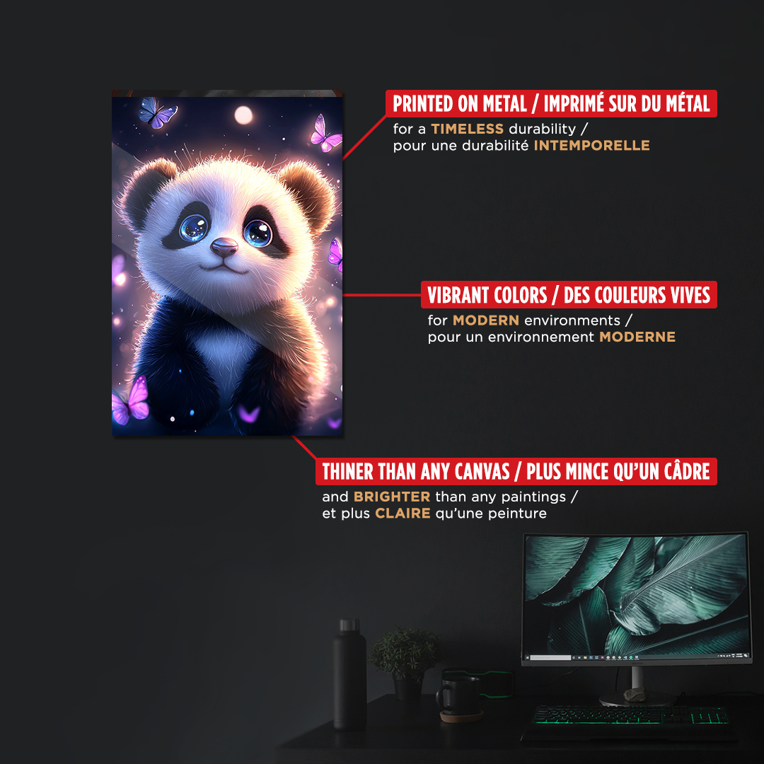 OUR COLLECTION - ANIME STYLE - Cute Panda with Butterflies