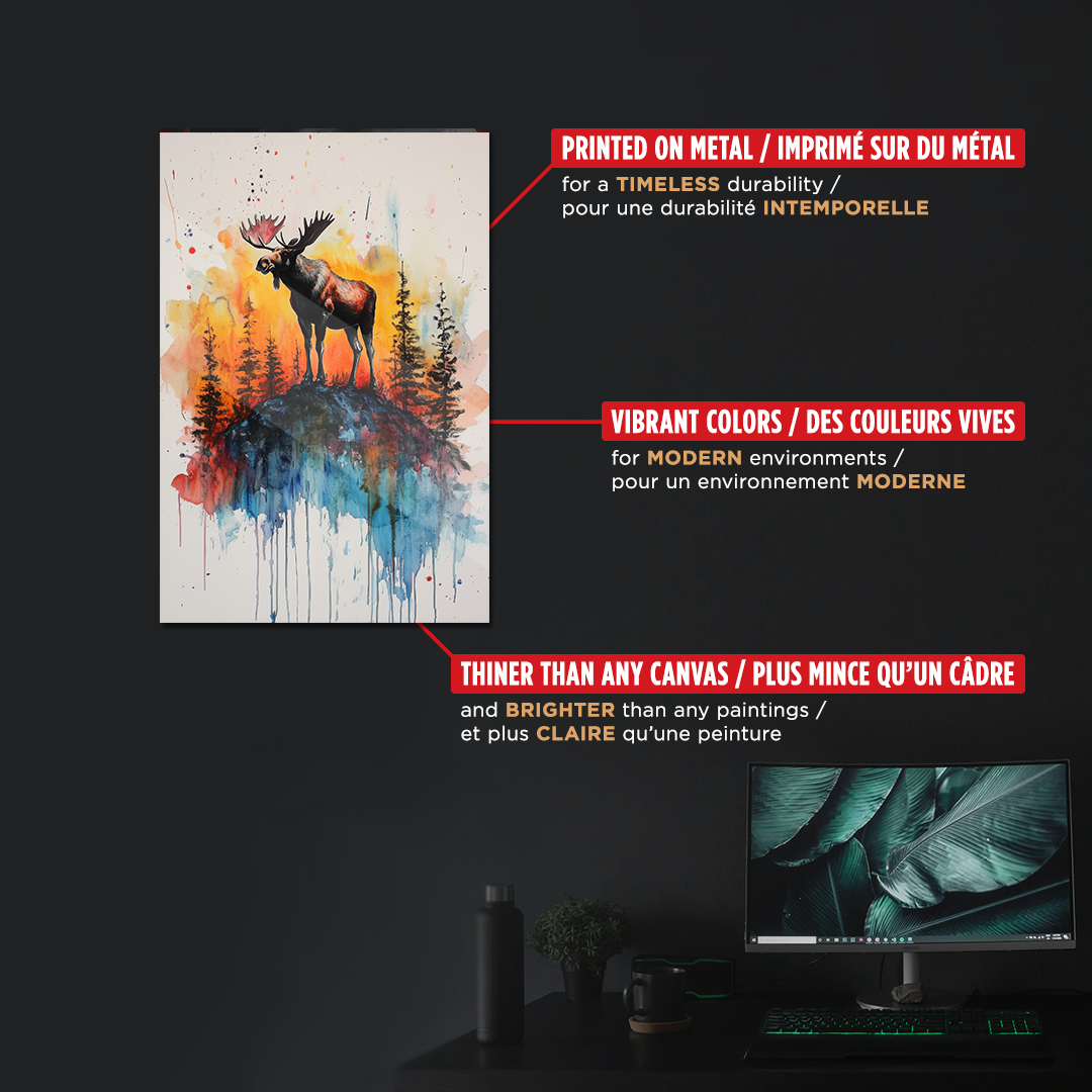 OUR COLLECTION - NATURE - A painted Moose on the Loose