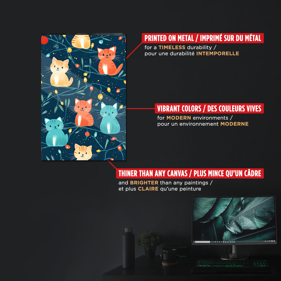 OUR COLLECTION - ABSTRACT - Christmassy Cat Pattern