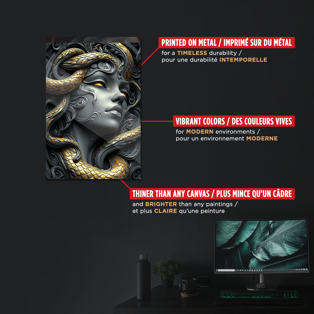 OUR COLLECTION - FANTASY - Dark Golden Medusa