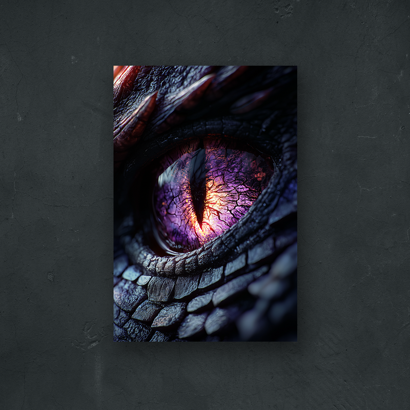 NOTRE COLLECTION - FANTAISIE - Dragon aux yeux violets