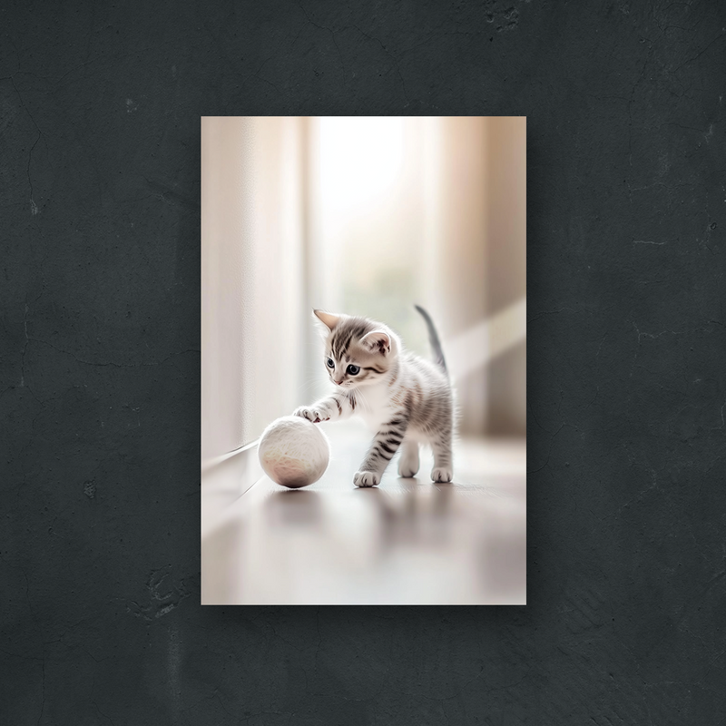 NOTRE COLLECTION - NATURE - Un adorable chaton avec une pelote de laine
