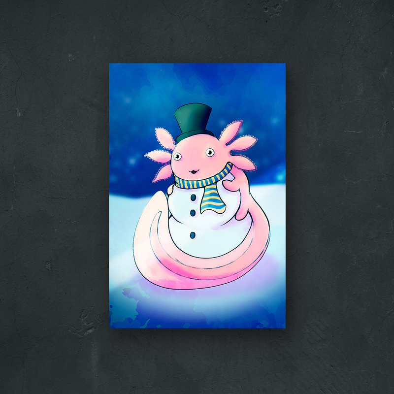 MAXOUCO - FÊTES - Bonhomme Axolotl des Neiges