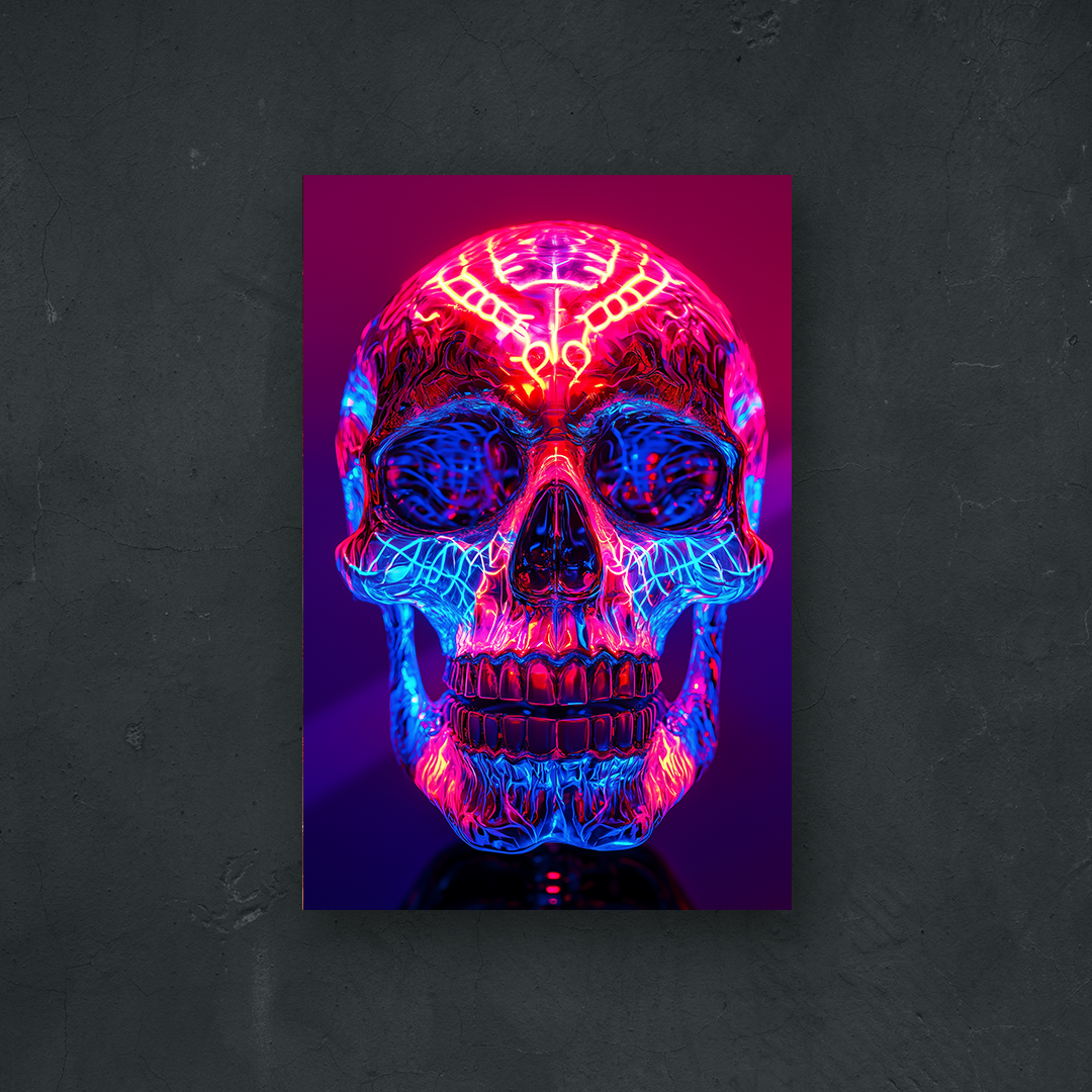 OUR COLLECTION - REALISTIC - Glowy Neon Skull