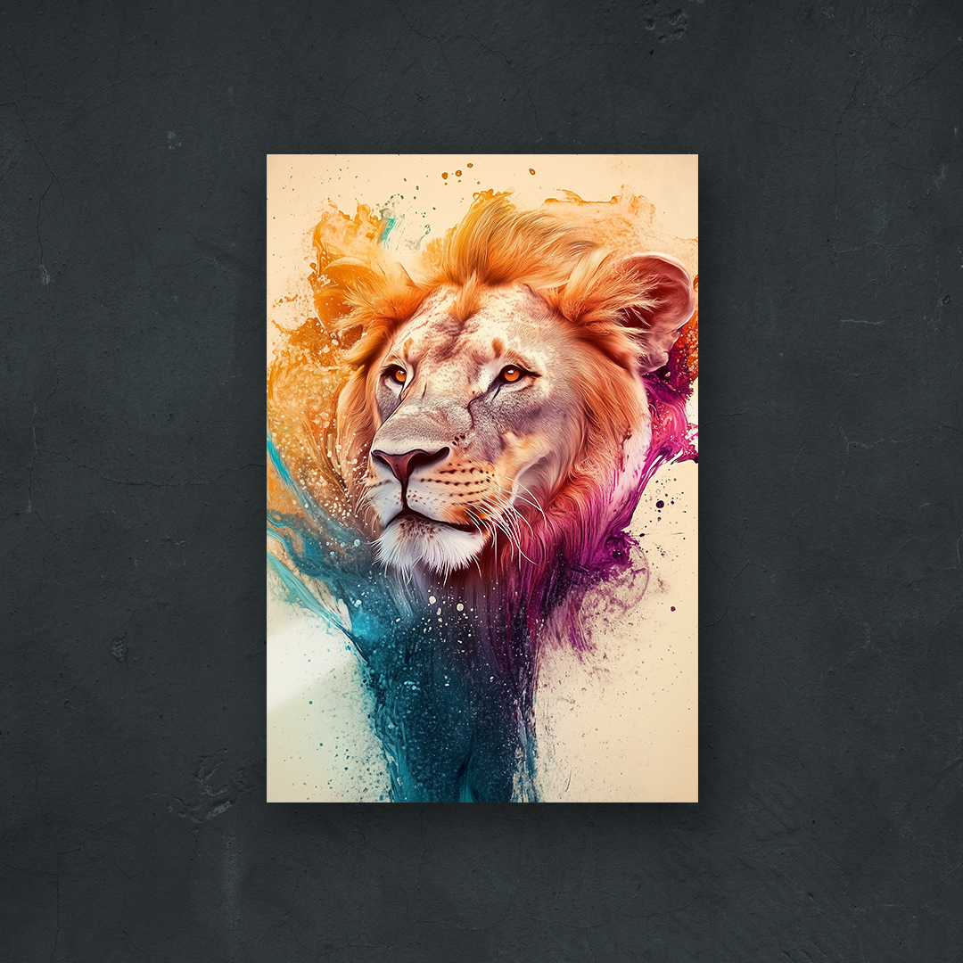 NOTRE COLLECTION - ABSTRAIT - Lion coloré