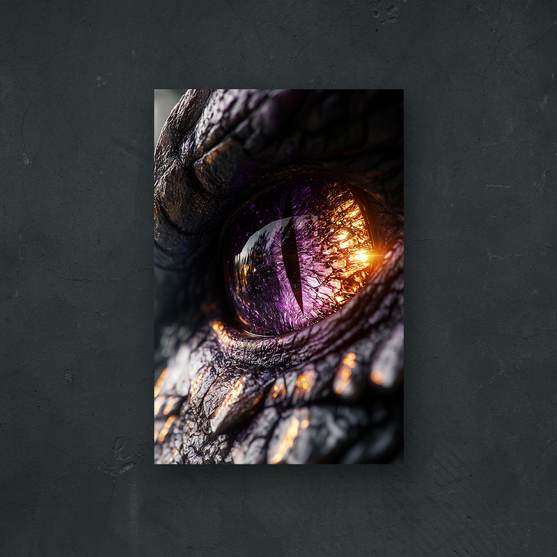 NOTRE COLLECTION - FANTASY - Dragon aux yeux violets