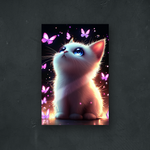 NOTRE COLLECTION - STYLE ANIME - Un autre chat mignon avec des papillons