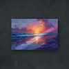 NOTRE COLLECTION - NATURE - Coucher de soleil peint