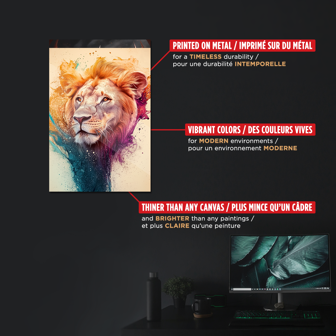 NOTRE COLLECTION - ABSTRAIT - Lion coloré