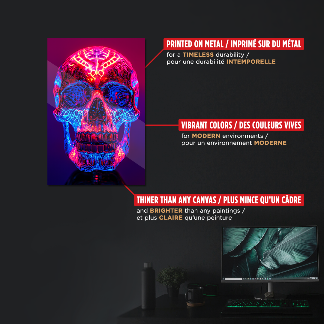 OUR COLLECTION - REALISTIC - Glowy Neon Skull