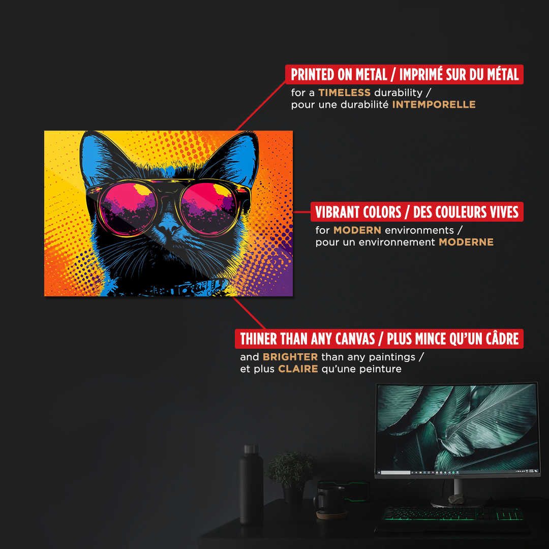 NOTRE COLLECTION - ABSTRAIT - PopArt Cat